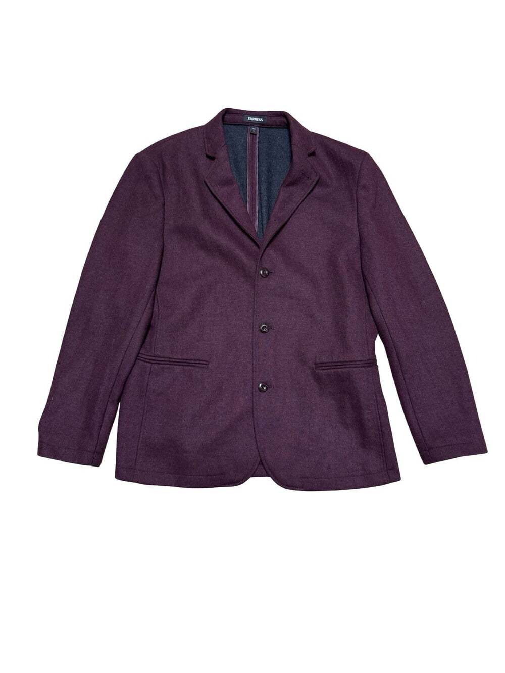 Express Men’s Burgundy Blazer M Single-Breasted 3-Button Notch Double Vent